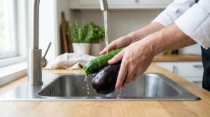 Étape 1: Lavez soigneusement les courgettes et les aubergin...