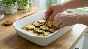 Étape 14: Disposez les rondelles de courgettes et d'aubergin...