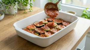 Étape 15: Recouvrez les légumes avec le reste de la sauce t...