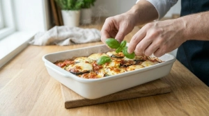 Étape 19: Ajoutez les feuilles de basilic frais sur le grati...