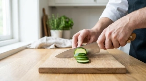 Étape 2: Coupez les courgettes en rondelles régulières d'...