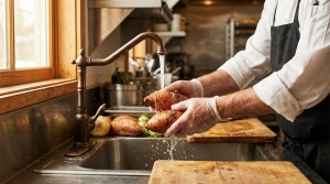 Étape 1: Lavez soigneusement les patates douces sous l'eau ...