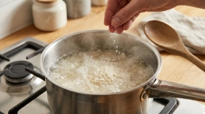 Étape 1: Faites cuire le riz dans une casserole d'eau bouil...