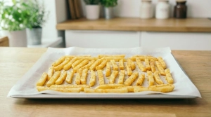 Étape 10: Étalez les frites à plat sur une plaque recouver...