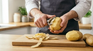 Étape 2: Épluchez soigneusement les pommes de terre à l'a...