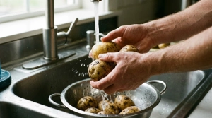 Étape 1: Lavez soigneusement les pommes de terre à l'eau c...