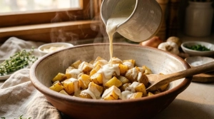 Étape 10: Dans un grand saladier, versez les pommes de terre...