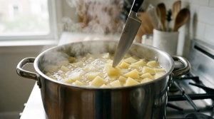Étape 3: Placez les dés de pommes de terre dans une grande...