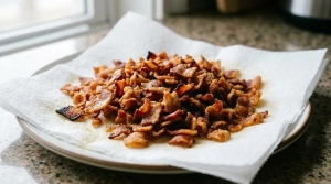 Étape 7: Déposez le bacon grillé sur du papier absorbant ...