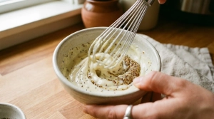 Étape 9: Dans un bol, préparez la sauce en mélangeant la ...