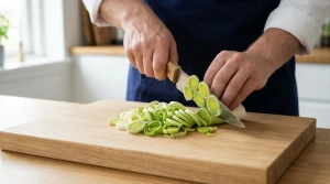 Étape 3: Émincez finement les poireaux en rondelles d'envi...
