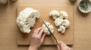 Étape 2: Sur votre planche à découper, détachez les fleu...