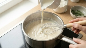 Étape 7: Versez le lait progressivement tout en continuant ...