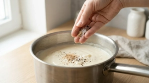 Étape 8: Hors du feu, assaisonnez votre béchamel avec le r...