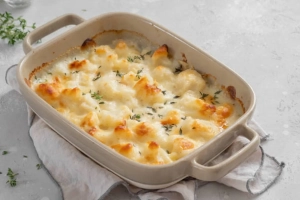Gratin de chou-fleur à la béchamel et thym frais