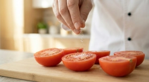 Étape 4: Saupoudrez l'intérieur des demi-tomates avec un p...