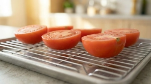 Étape 5: Retournez les tomates sur une grille ou du papier ...
