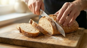 Étape 6: Coupez le pain de campagne en tranches d'environ 1...