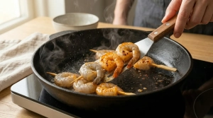 Étape 7: Faites chauffer une grande poêle à feu vif (sans...