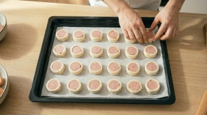 Étape 9: Disposez les morceaux de feuilletés sur la plaque...