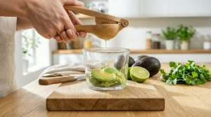 Étape 3: Pressez le citron vert et versez immédiatement le...