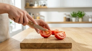 Étape 6: Lavez la tomate, coupez-la en quartiers et retirez...