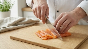 Étape 7: Détaillez les tranches de saumon fumé en fines l...