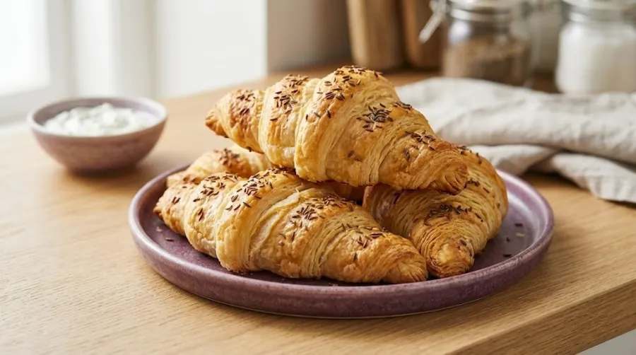 Croissants au fromage et cumin