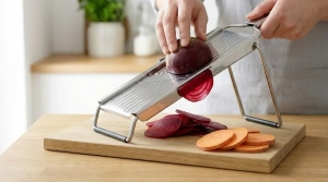 Étape 3: À l'aide d'une mandoline, tranchez les betteraves...