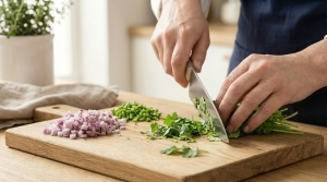 Étape 4: Hachez grossièrement la coriandre fraîche (tiges...