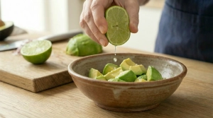 Étape 9: Pressez immédiatement le jus de citron vert sur l...