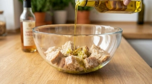 Étape 3: Arrosez le pain avec le vinaigre de Xérès et l'h...