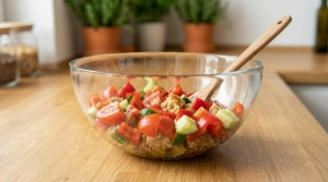 Étape 7: Coupez le reste des légumes (tomates, restes de c...