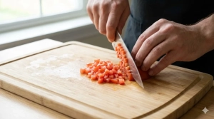 Étape 17: Coupez les tomates en très petits dés (brunoise)...