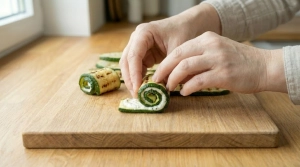 Étape 16: Roulez délicatement les lanières sur elles-même...