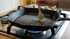 Étape 5: Faites chauffer une poêle à feu moyen-vif et bad...