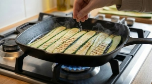 Étape 7: Salez légèrement et laissez griller 2 à 3 minut...