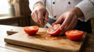 Étape 1: Lavez soigneusement les tomates, coupez-les en deu...