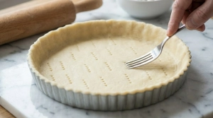 Étape 15: Piquez le fond de tarte généreusement avec une f...