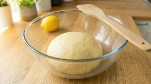 Étape 9: À l'aide d'une maryse, formez une boule avec la p...