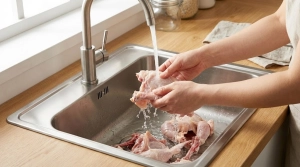 Étape 1: Rincez soigneusement les carcasses de poulet sous ...