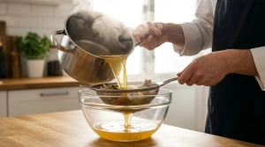 Étape 12: Filtrez le bouillon à travers la passoire fine po...