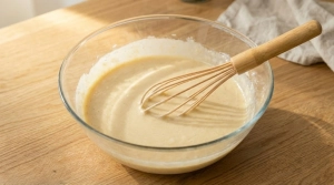 Étape 6: Incorporez le beurre fondu à la pâte et mélange...