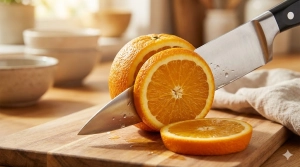 Étape 4: Tranchez l'orange en rondelles d'environ 5 mm d'é...