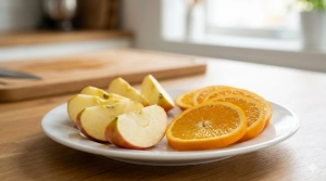 Étape 5: Réservez les tranches de fruits sur une assiette ...