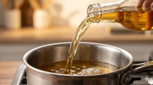 Étape 6: Versez le cidre doux dans une grande casserole....
