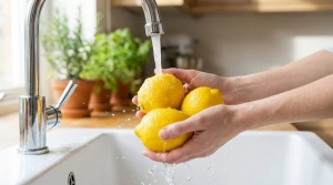 Étape 9: Lavez soigneusement les deux citrons jaunes à l'e...
