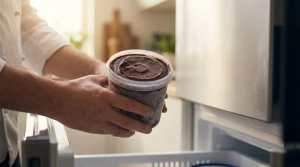 Étape 3: Sortez la glace au chocolat noir du congélateur....