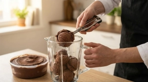 Étape 5: À l'aide de la cuillère à glace, déposez les b...