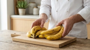 Étape 1: Sélectionnez des bananes bien mûres (avec des pe...